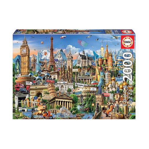 Educa Borrás - Símbolos da Europa - Puzzle 2000 peças