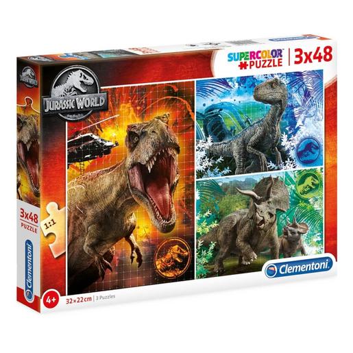 Jurassic World - 3 Puzzles de 48 peças