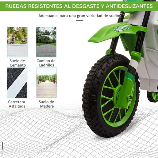 Homcom - Moto elétrica 12V verde