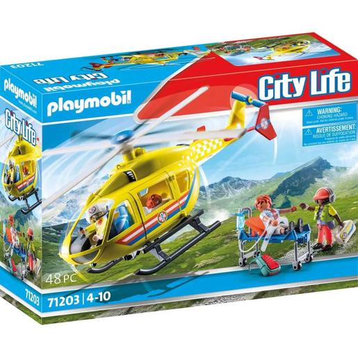 Playmobil - Helicóptero de resgate City Life Playmobil ㅤ