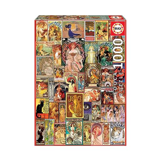 Educa Borrás - Collage Art Nouveau - Puzzle 1000 peças