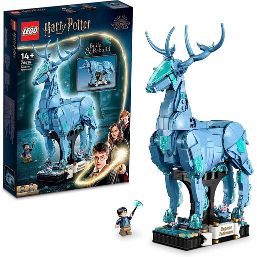 LEGO - Harry Potter - Conjunto de construção Expecto Patronum com figuras de animais, veado e lobo 76414