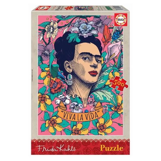Educa Borrás - Viva a Vida, Frida Kahlo - Puzzle 500 peças