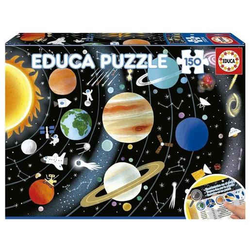 Puzzle Educativo do Sistema Solar com 150 Peças ㅤ
