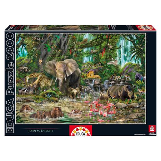 Educa Borrás - Puzzle 2000 Peças - Selva Africana