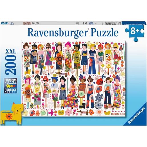 Ravensburger - Puzzle de amigas e flores, 200 peças XXL ㅤ
