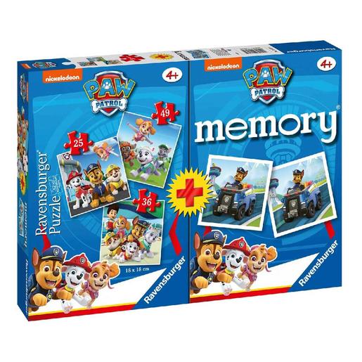 Ranvensburger-Patrulha Pata-Pack jogo de memória + 3 puzzles, Jogos  criança +5 anos