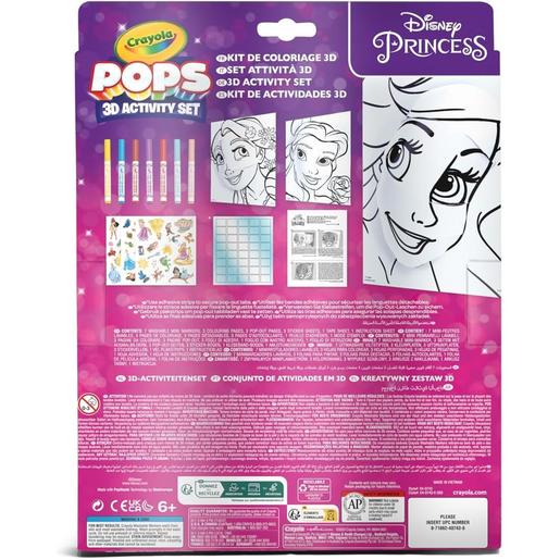 Crayola - Princesas Disney - Jogo de atividades 3D Pops Disney Princess ㅤ