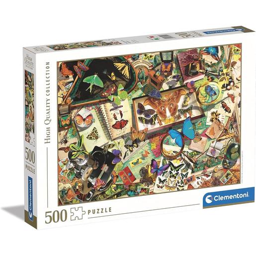 Clementoni - Puzzle de 500 peças da coleção de animais: Borboletas ㅤ