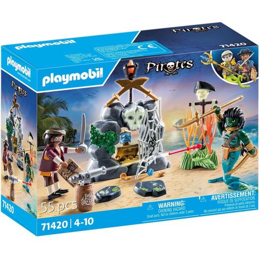 Playmobil - Brinquedo Playmobil Caça ao Tesouro Pirata ㅤ