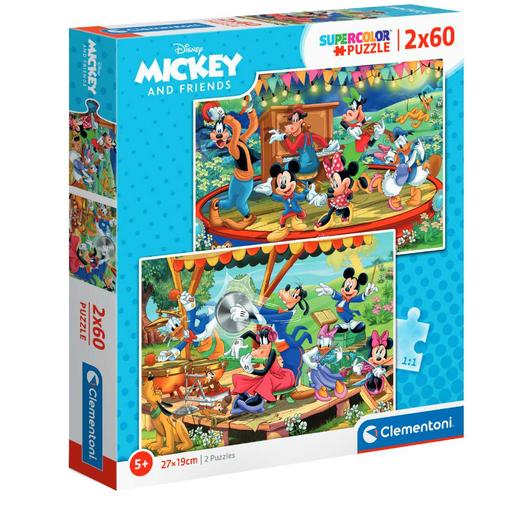 Mickey Mouse - 2 puzzles x 60 peças Mickey and Friends