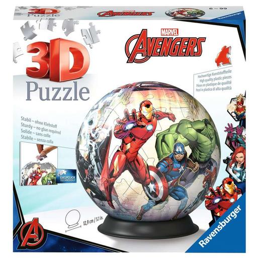 Ravensburger - Puzzle 3D Bola Avengers, 72 peças ㅤ