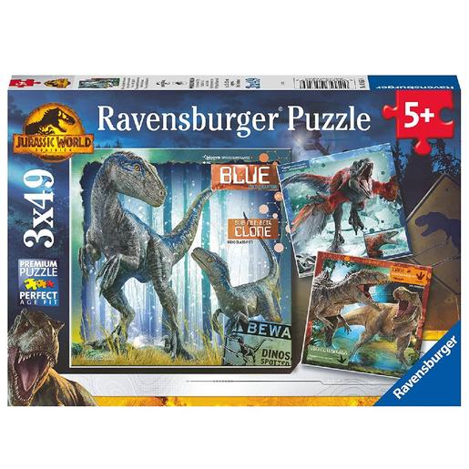 Ravensburger - Jurassic World - Pack 3 puzzles 49 peças