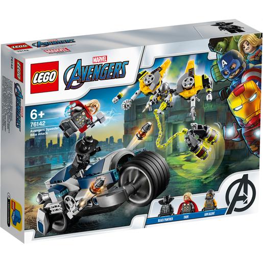 LEGO Marvel Os Vingadores - Ataque dos Vingadores em Mota Speeder - 76142