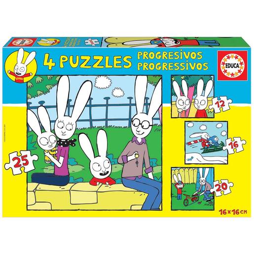 Educa Borrás - Simon - Pack 4 puzzles progressivos