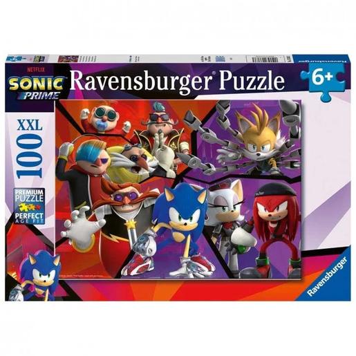 Ravensburger - Quebra-cabeça XXL 100 peças Sonic ㅤ