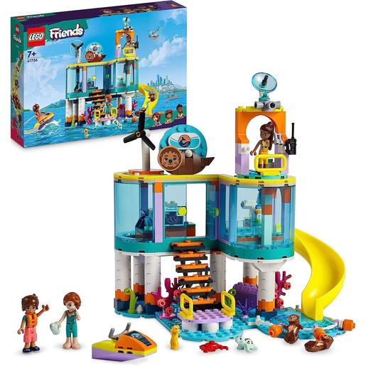 LEGO - Construção de brinquedo centro de resgate marítimo com figuras de animais marinhos 41736
