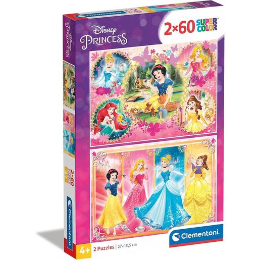 Clementoni - Princesas Disney - Puzzle infantil de 60 peças Princesas Disney ㅤ