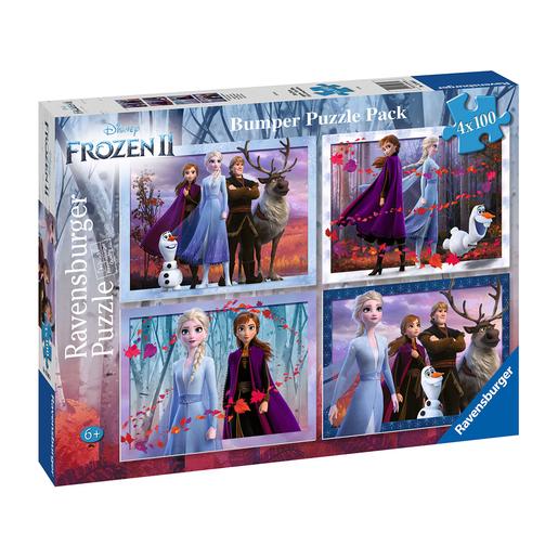 Ravensburger - Frozen - Pack Puzzles 4x100 Peças Frozen 2