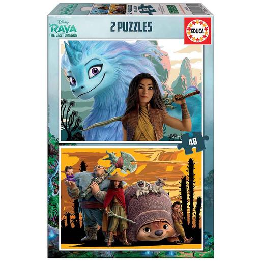 Educa Borrás - Raya e o Último Dragão - Pack puzzles 2x48 peças