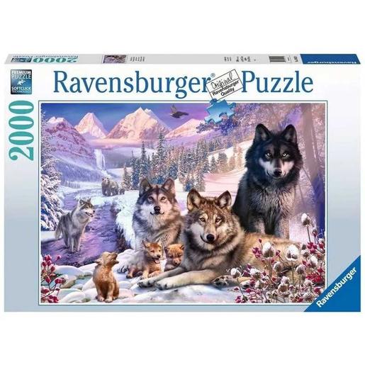 Ravensburger - Quebra-cabeças de lobos no inverno 2000 peças, puzzle de animais ㅤ