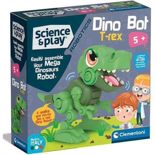 Clementoni - Robô T-Rex para Montar e Aprender Robótica Infantil, Brinquedo Educativo ㅤ