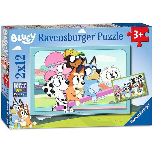 Ravensburger - Quebra-cabeças infantil de 2x12 peças, coleção Ravensburger Bluey ㅤ