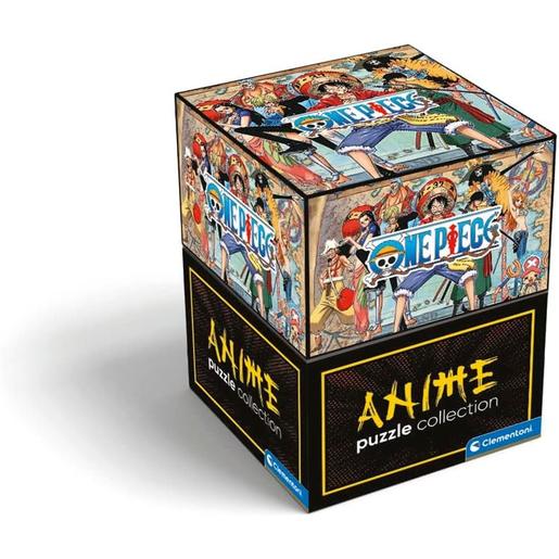 Clementoni - Puzzle de anime One Piece edição especial 500 peças em cubo ㅤ