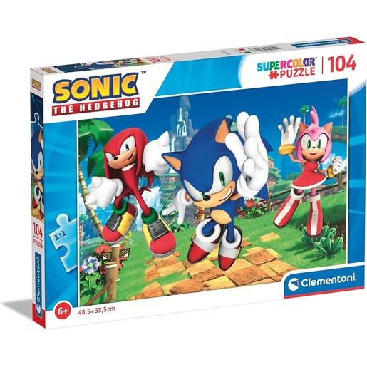 Clementoni - Puzzle infantil de 104 peças Sonic ㅤ