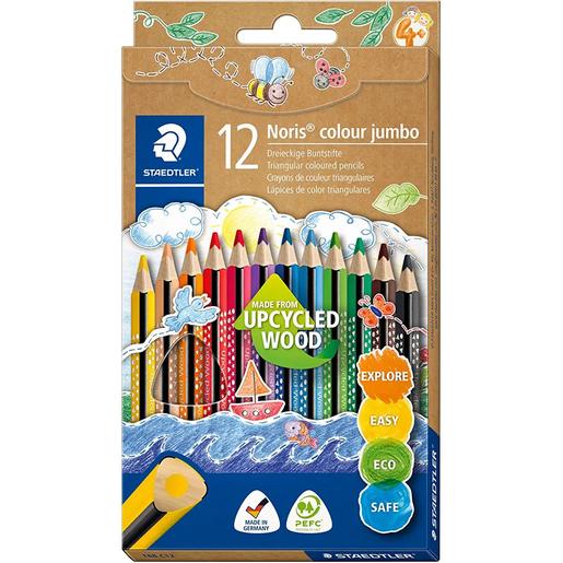 Lápis triangular jumbo 12 cores multicolorido ㅤ