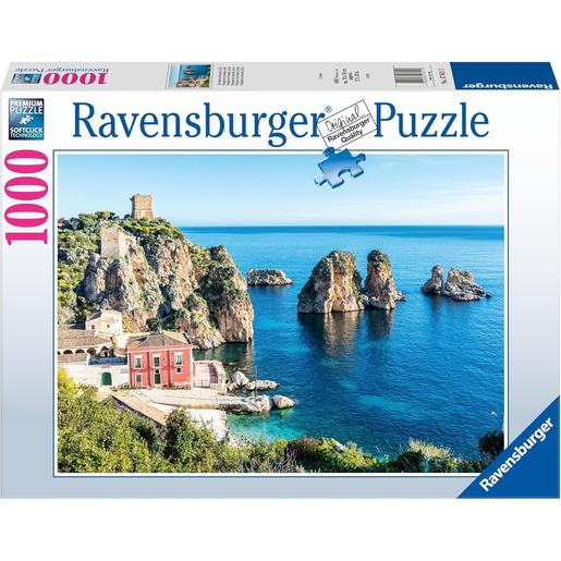 Ravensburger - Puzzle Paisagem Mediterrâneo Italia, 1000 Peças ㅤ