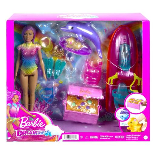 Mattel - Boneca Dreamtopia com acessórios aquáticos ㅤ