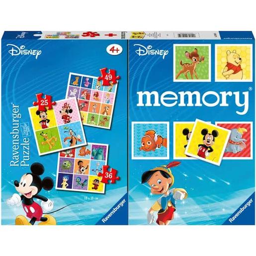 Disney - Multipack Memory Disney: 48 cartas e 3 puzzles de 25/36/49 peças ㅤ
