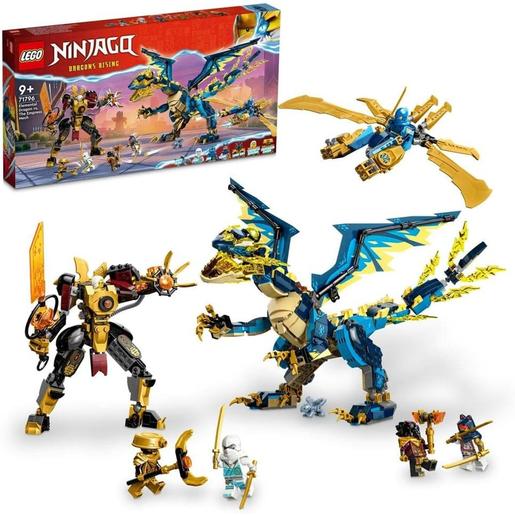 LEGO - Ninjago - Conjunto de construção Dragão Elemental vs. Meca da Imperatriz com Minifiguras 71796
