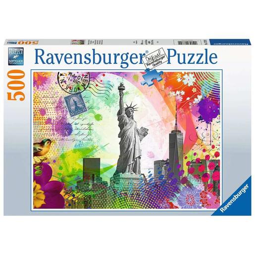 Ravensburger - Puzzle Postal de New York, 500 peças ㅤ