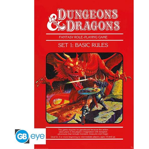 Póster de regras básicas de Dungeons & Dragons 91,5 x 61 cm