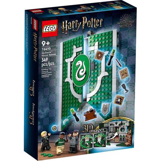LEGO - Harry Potter - Estandarte da Casa Slytherin com mini figura, brinquedo de construção  76410