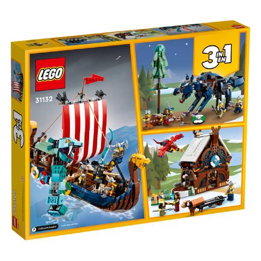 LEGO Creator - Barco viking e serpente Midgard - 31132