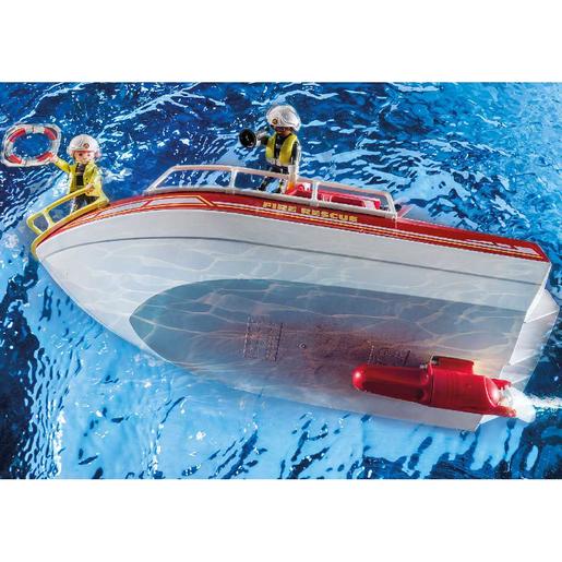 Playmobil - Barco de Resgate dos Bombeiros - 70147