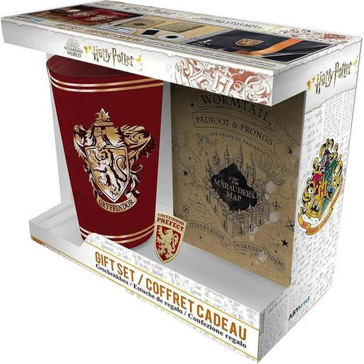 Harry Potter - Caixa de presente com cartão de merodeador, cristal XXL, pins e caderno ㅤ