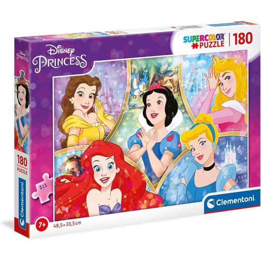 Clementoni - Princesas Disney - Puzzle infantil de Princesas Disney, 180 peças ㅤ