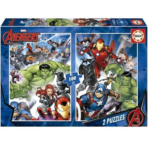 Educa Borras - Puzzle 100 piezas doble Avengers ㅤ