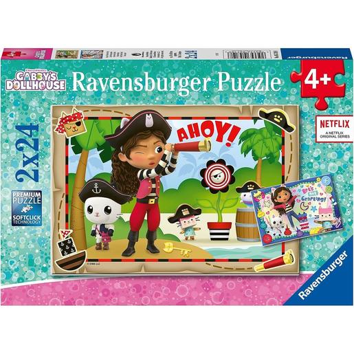 Ravensburger - Puzzle de coleção Gabby's Dollhouse, 2 conjuntos de 24 peças ㅤ