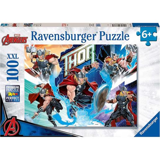 Ravensburger - Thor - Puzzle XXL de 100 peças Marvel Thor ㅤ