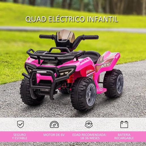Homcom - Quad elétrico 6V rosa