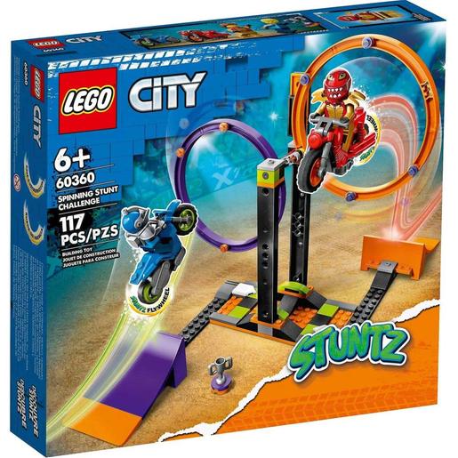 LEGO - Desafio acrobático com motos e anéis giratórios para crianças, 60360