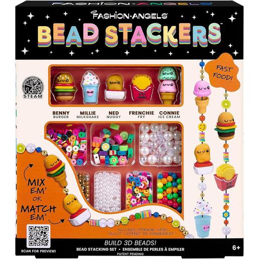 Crayola - Beads Stackers Autocolantes 3D Set de Perlitas e Fast Food ㅤ
