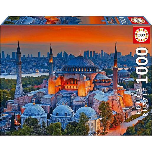 Dragon Ball - Puzzle 1000 peças Mesquita Azul Istambul com Cola Fix ㅤ