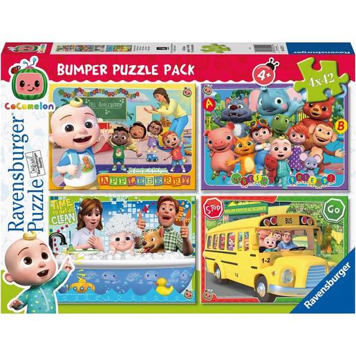 Ravensburger - Puzzle Cocomelon coleção 4x42: pacote de 4 quebra-cabeças de 42 peças para crianças ㅤ