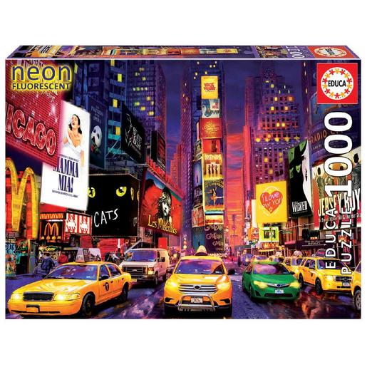 Educa Borrás - Time Square Néon - Puzzle 1000 peças